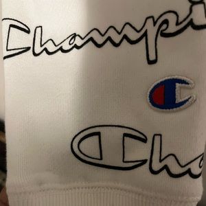 Champion sweat shirt black and white size large but runs small.